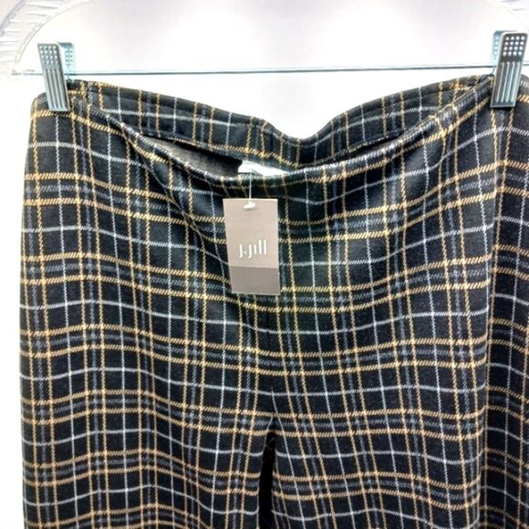 J. Jill Ponte Slim Leg Black Multi Plaid Pull Up Pants. Rayon/ Viscose 4X. NEW.. - Picture 4 of 14